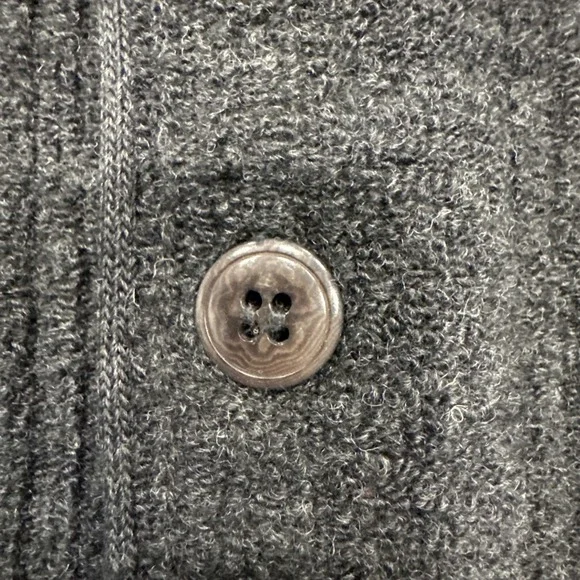 Hugo BOSS Wool Blend Vicunia Button Cardigan Sweater Vest Sz XL Black